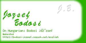 jozsef bodosi business card